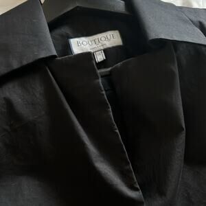 Women’s Boutique Black Shirt With Belted Waist (4 (UK 10))